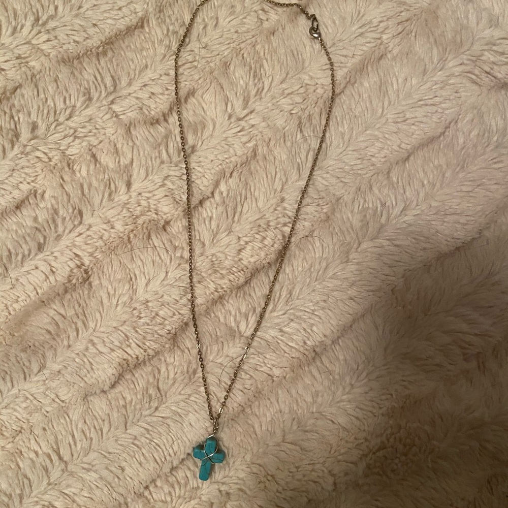 Turquoise Cross Necklace